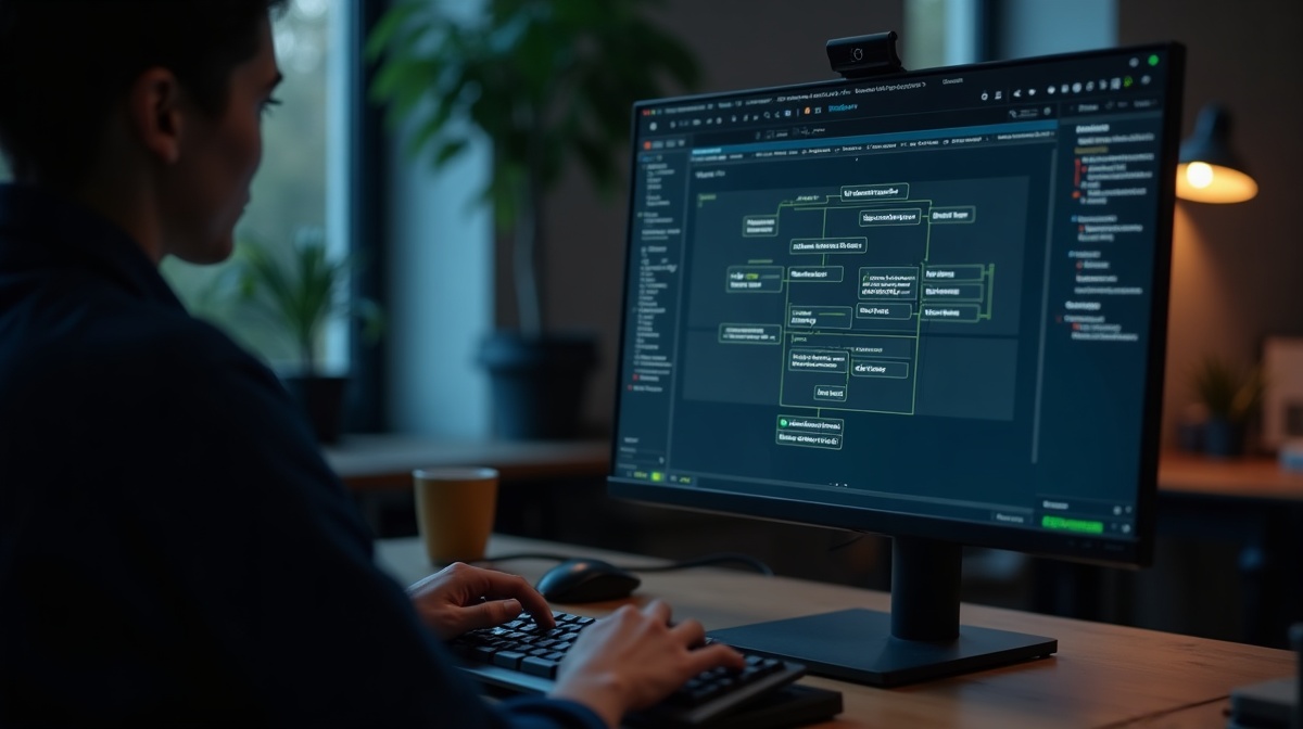 Automatisierungs-Workflow auf großem Bildschirm